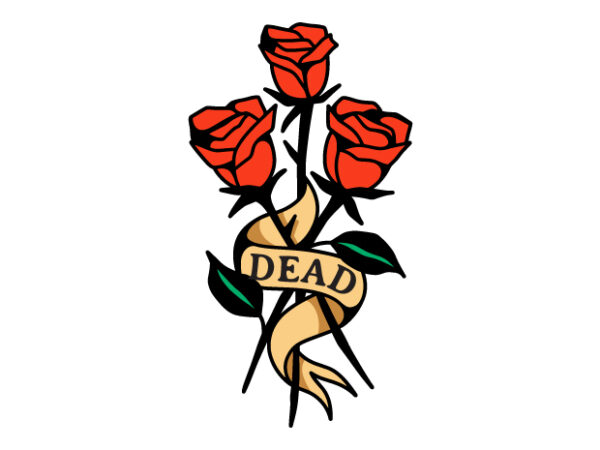 3 roses tattoo design