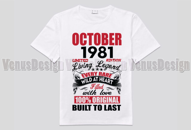 October 1981 Limited Edition Living Legend Editable Design