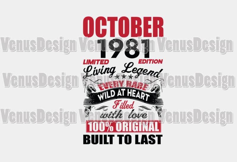 October 1981 Limited Edition Living Legend Editable Design