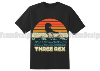 Three Rex 3rd Birthday Editable Design