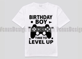 Birthday Boy Time To Level Up Editable Design