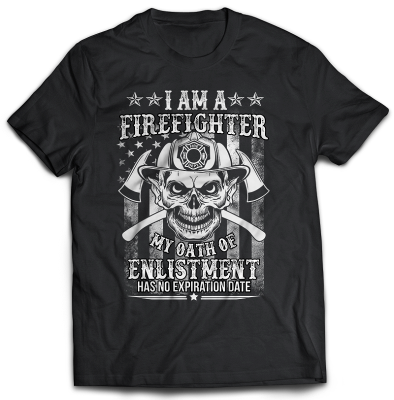 FIREFIGHTER Tshirt Designs Bundle Editable