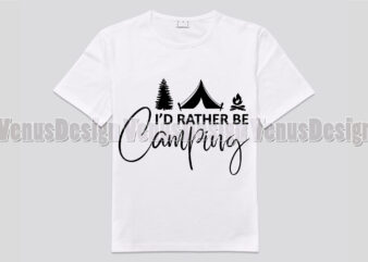 I Would Rather Be Camping Editable Design