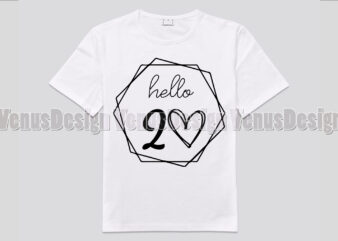 Hello 20 Birthday Editable Design