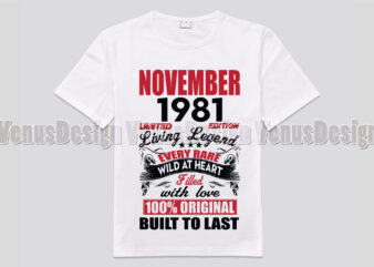 November 1981 Limited Edition Living Legend Editable Design