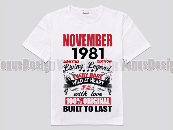 November 1981 limited edition living legend editable design