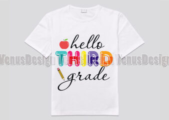 Hello Third Grade Back To School Editable Design