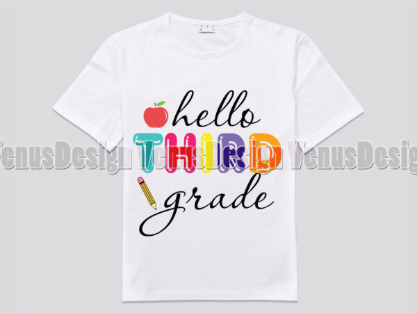 Hello third grade back to school editable design