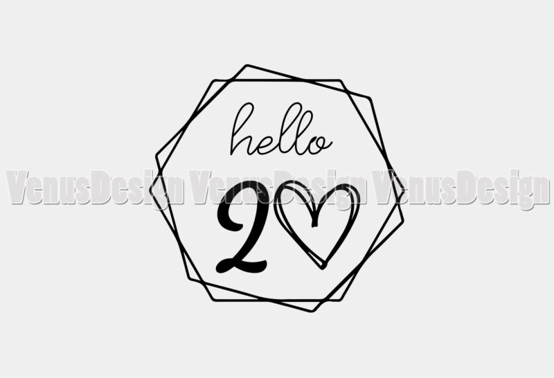 Hello 20 Birthday Editable Design
