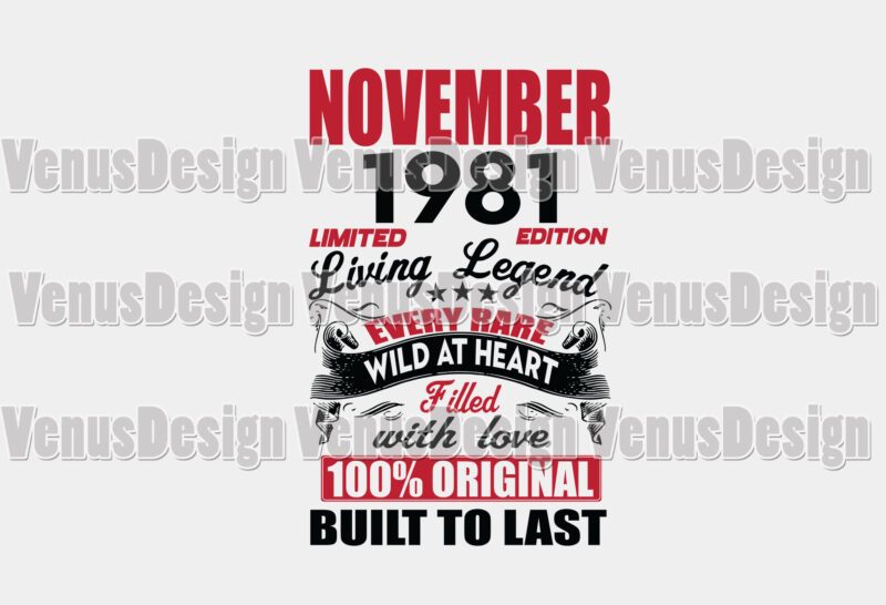 November 1981 Limited Edition Living Legend Editable Design