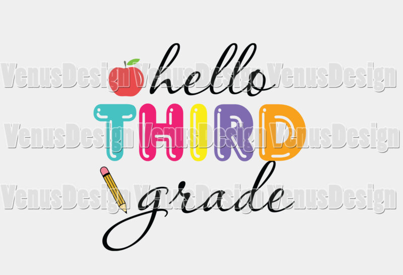 Hello Third Grade Back To School Editable Design