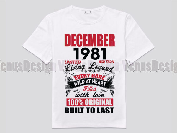 December 1981 limited edition living legend editable design