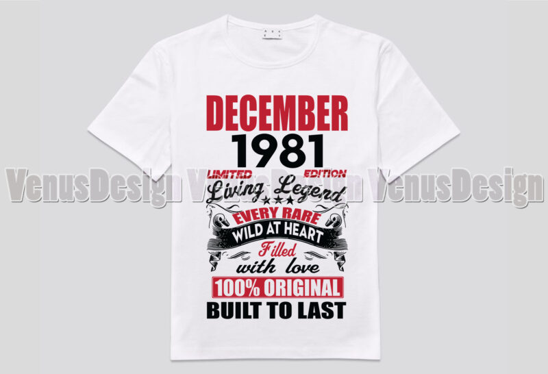 December 1981 Limited Edition Living Legend Editable Design