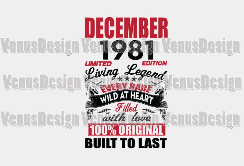 December 1981 Limited Edition Living Legend Editable Design