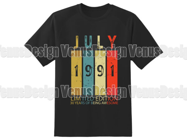 July 1991 limited edition 30 years of being awesome editable design
