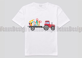 Back To School Truck Tshirt Design, Editable Design