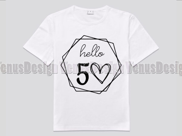 Hello 50 birthday editable design