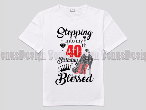 Stepping into my 40th birthday blessed editable design