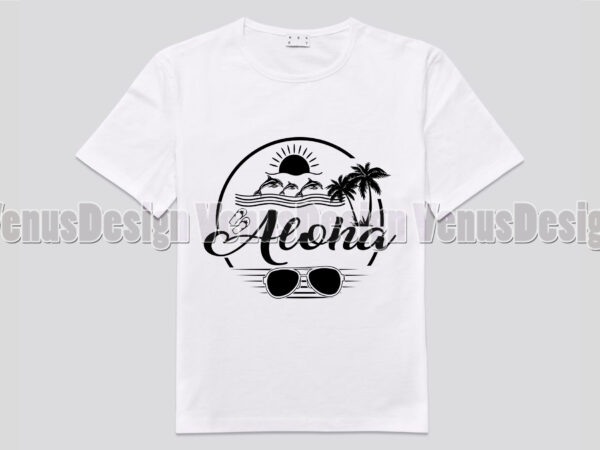Aloha summer beach trip editable design