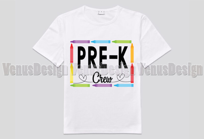 Pre K Crew Tshirt Design, Editable Design