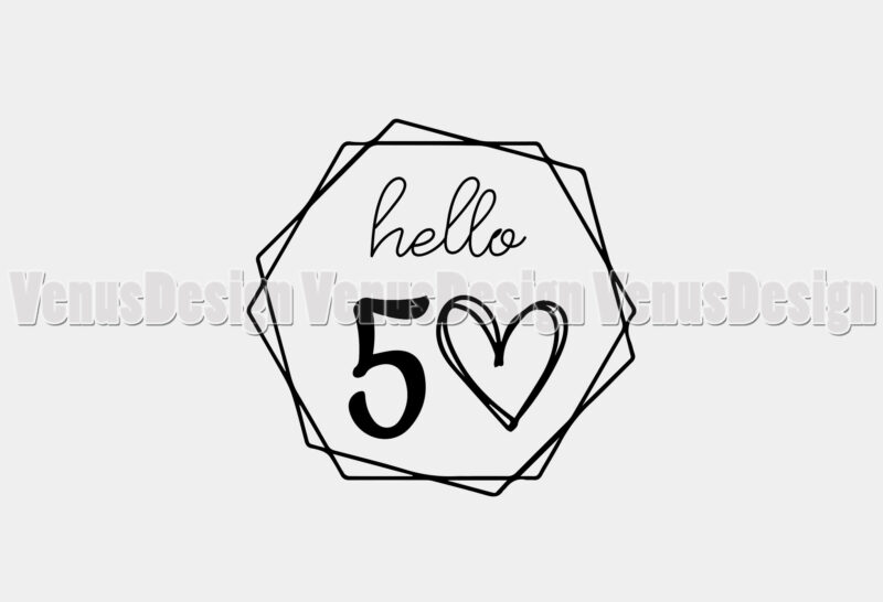 Hello 50 Birthday Editable Design