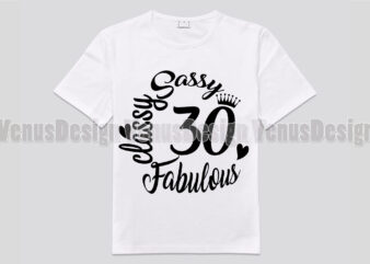 Sassy Classy Fabulous 30 Birthday Editable Design