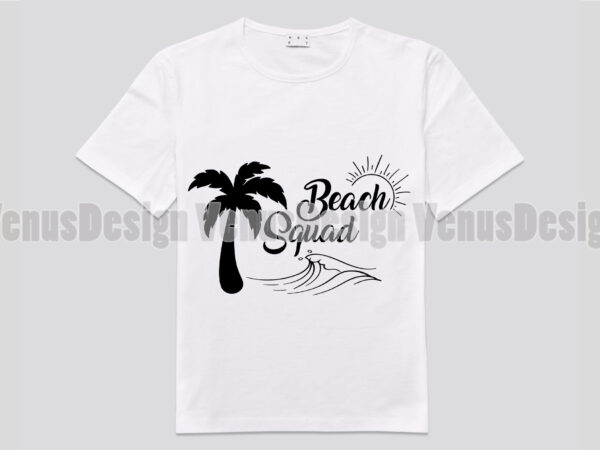 Beach squad editable design