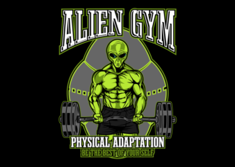 ALIEN GYM t shirt vector