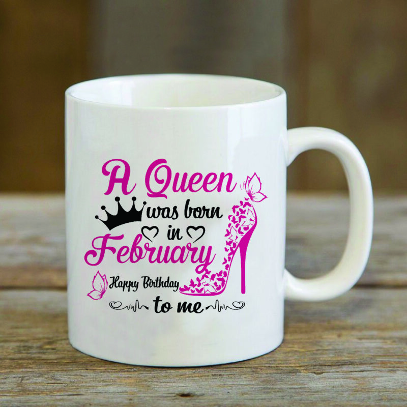 A Queen Was Born In February Gifts, Shirt For Birthday Queen Svg File Diy Crafts Svg Files For Cricut, Silhouette Sublimation Files