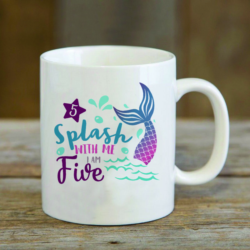 Splash With Me I Am Five Birthday Gifts, Shirt For Birthday Girl Svg File Diy Crafts Svg Files For Cricut, Silhouette Sublimation Files