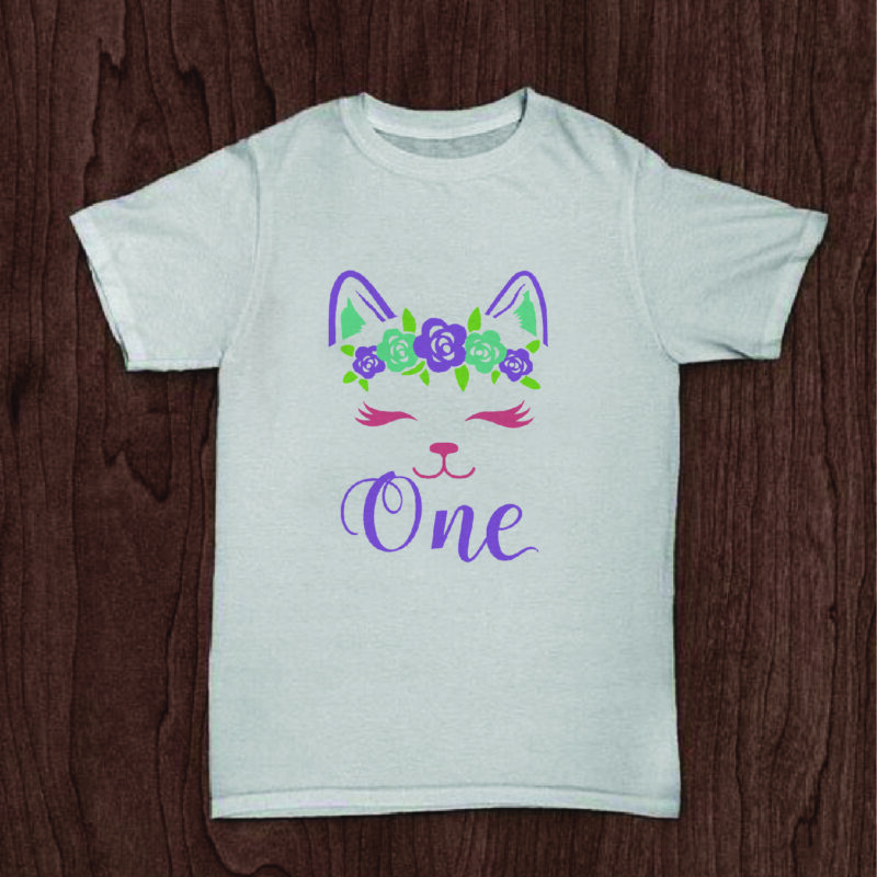 One Birthday Cat Gifts, Shirt For Birthday Kids Svg File Diy Crafts Svg Files For Cricut, Silhouette Sublimation File