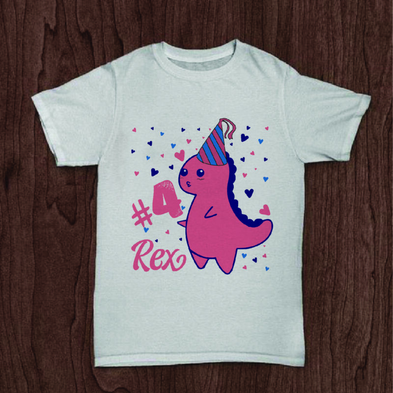 4th Birthday Rex Gifts, Shirt For Birthday Queen Svg File Diy Crafts Svg Files For Cricut, Silhouette Sublimation Files
