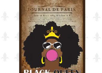 Black Queen Newspaper Gifts, Shirt For Black Girl Svg File Diy Crafts Svg Files For Cricut, Silhouette Sublimation Files