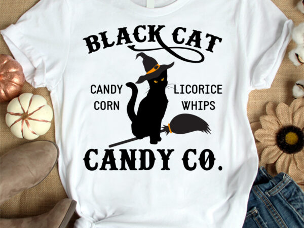 Black cat candy licorice corn whips candy co.t-shirt design, black cat candy halloween shirt, black cat candy halloween svg, black cat candy halloween tshirt, funny black cat tshirt, halloween sweatshirts