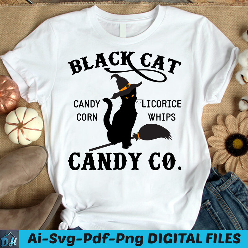 Black cat candy licorice corn whips candy co.t-shirt design, Black cat candy halloween shirt, Black cat candy halloween SVG, Black cat candy halloween tshirt, Funny Black cat tshirt, Halloween sweatshirts