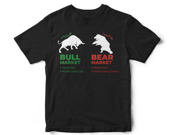 Bull market vs bear market, cryptocurrency, bitcoin, bitcoin t-shirt design, crypto, trading, crypto t-shirt design, coin, t-shirt design, bull fight,