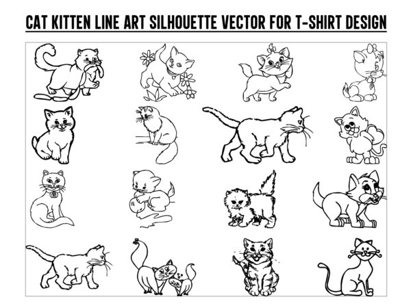 Cat kitten line svg, cat kitten line, cat kitten , cat design, cat svg, cat vector