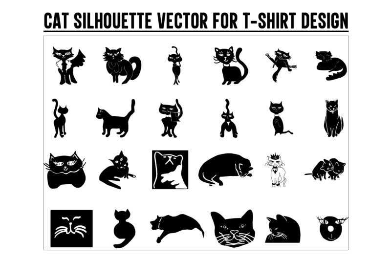 Cat svg, Black cat svg, cat design, design cat bundle, cat vector
