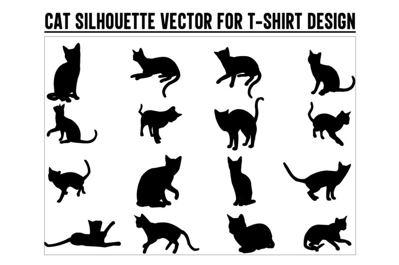 Cat svg, Black cat svg, cat design, design cat bundle, cat vector