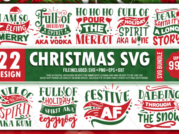 Christmas svg bundle t shirt vector file