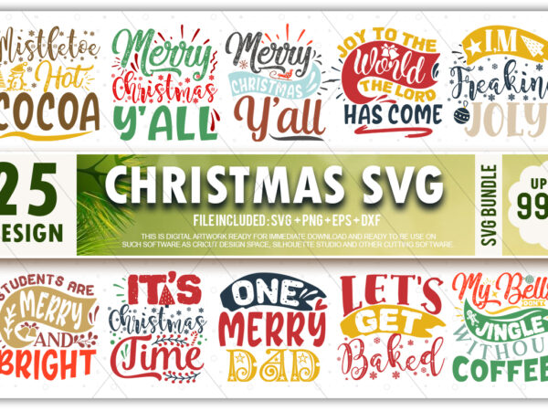 Christmas svg bundle t shirt vector file