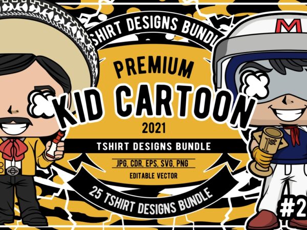 25 kid cartoon tshirt designs bundle #22