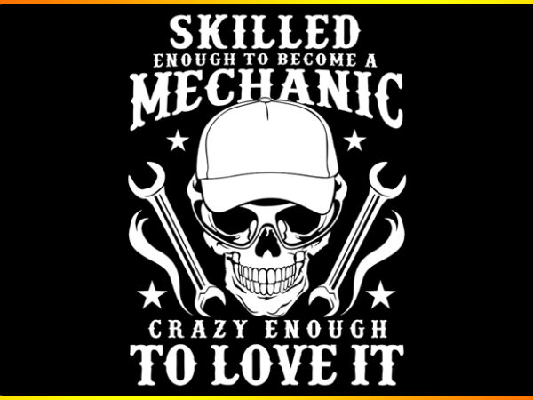 Crazy mechanic t shirt vector file