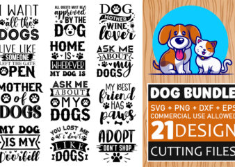 Dog SVG Bundle File t shirt vector illustration