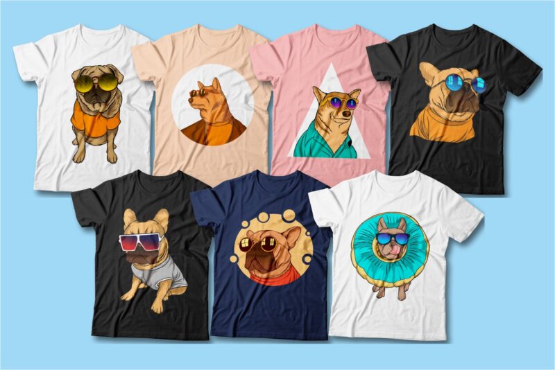 dog wearing sunglasses design