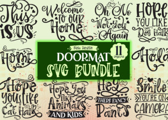 Doormat SVG Bundle t shirt vector illustration