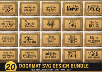 Doormat SVG Bundle t shirt vector illustration