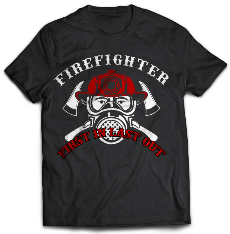 FIREFIGHTER Tshirt Designs Bundle Editable