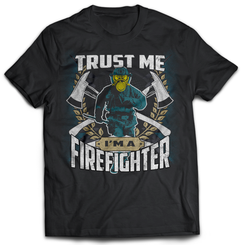 FIREFIGHTER Tshirt Designs Bundle Editable