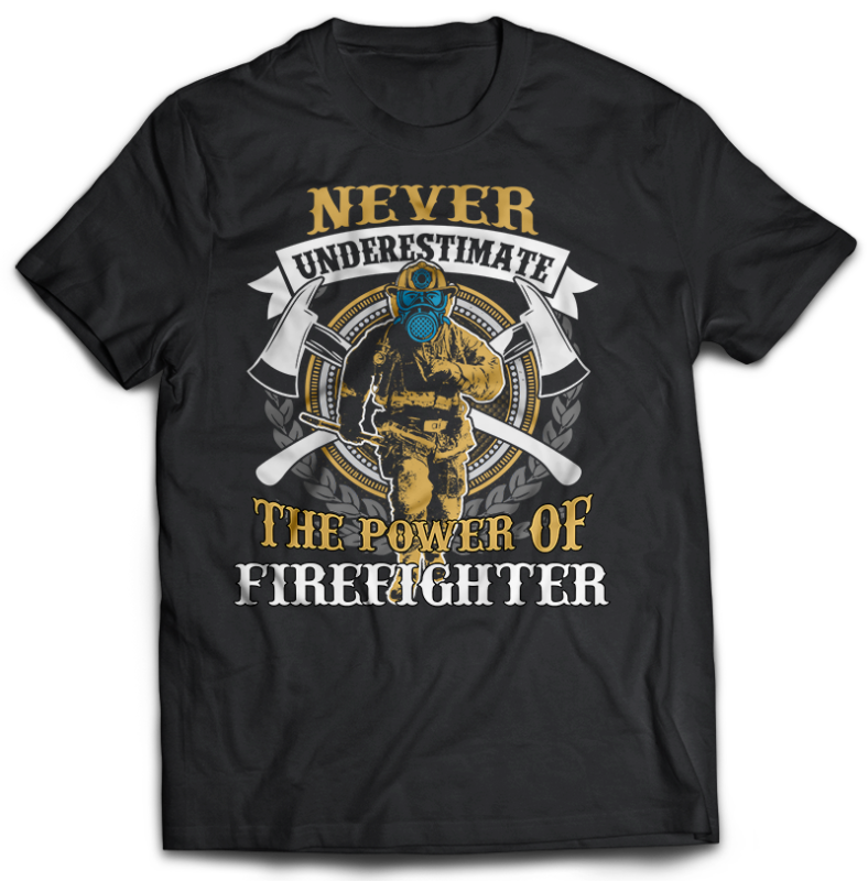 FIREFIGHTER Tshirt Designs Bundle Editable